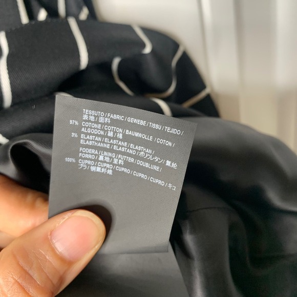 Balenciaga Striped black avant garde quiet luxury shift Dress minimalist size 42 - Picture 7 of 8